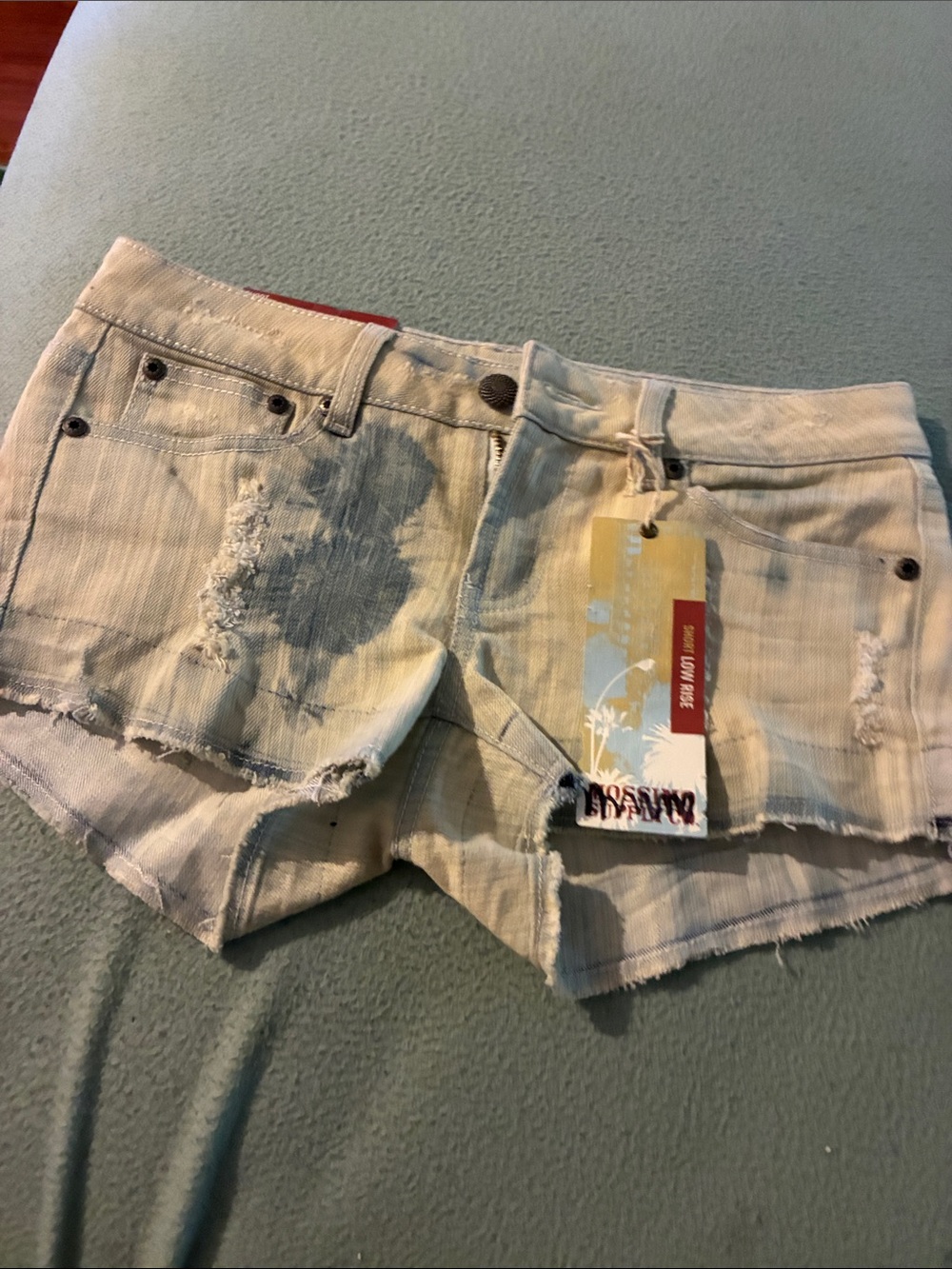 Mossimo Supply Co. Light Blue Distressed Denim Shorts